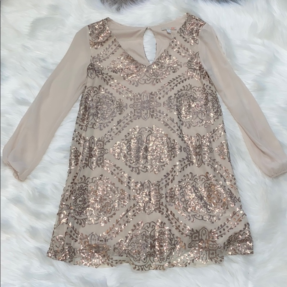 Gianni Bini Gold Sequin Dress